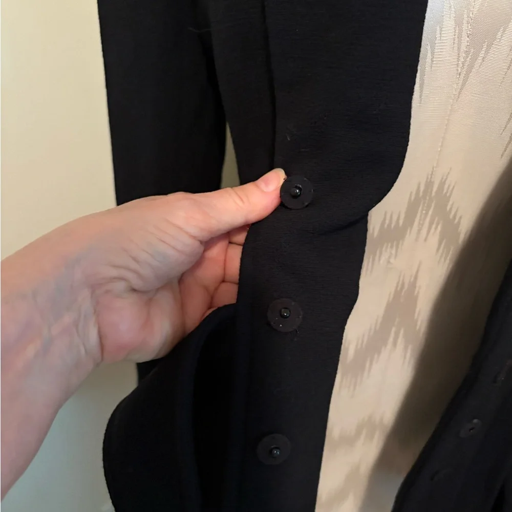 Dior Black Tailored Blazer Classic Suit crepe 8-10 $5200